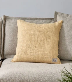 Kussenhoes 50x50 - Linen Pillow Cover - Geel -Huishoudelijke Producten Winkel 0559189d72614670a7a2d84622b3b057