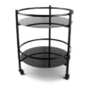 Serveerwagen 48xH61,5cm 2 Lagen Zwart Bar
