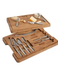 Ultimate Cheese Set Monaco+ - 10 RVS Kaasmessen - Luxe Serveerplank -Huishoudelijke Producten Winkel 079737e7e1bc4af38bb93720c0fbc5fc