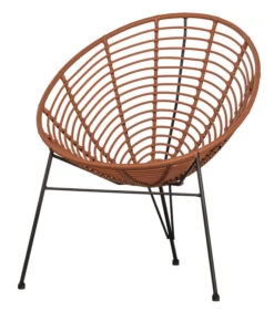 WOOOD Loungestoel Buiten Jane - PE/Metaal - Terra - 88x72x81