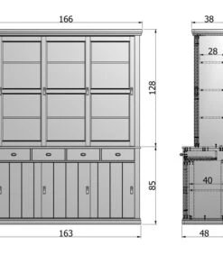 WOOOD Lagos Winkelkast - Grenen - Wit - 214x166x48 -Huishoudelijke Producten Winkel 0f2c56ccf2a5468998cae002dd2c4711