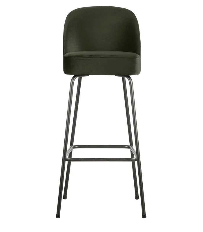 BePureHome Vogue Barstoel - Fluweel - Dark Green - 103x50x55 1 BePureHome Vogue Barstoel - Fluweel - Dark Green - 103x50x55