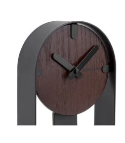 Karlsson Tafelklok Dashed - Walnoothout Fineer Zwart - 22x13x5cm -Huishoudelijke Producten Winkel 1052dd785ce74db7a39b59f6b8c6e219