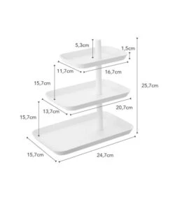 Yamazaki Serving Stand 3 Tiered - Tower - White 9 Yamazaki Serving Stand 3 Tiered - Tower - White -Huishoudelijke Producten Winkel 115a600b544a4487a32a763dbb88b7c8
