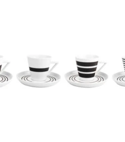Servies 20-delig Zwart Stripes
