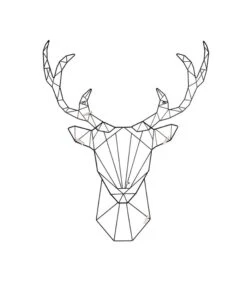 PRESENT TIME Memo Bord Linea Deer - Zwart - 75x58x7,5cm -Huishoudelijke Producten Winkel 13ae8d5533574b1093770a8c26f7bf96