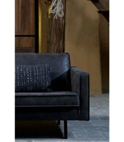 BePureHome Rodeo Fauteuil - Recycle Leer - Zwart - 85x105x86 -Huishoudelijke Producten Winkel 14e5c05b0d5848bf91e1b89fb555d431