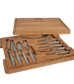 Ultimate Cheese Set Monaco+ - 10 RVS Kaasmessen - Luxe Serveerplank