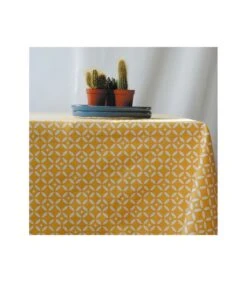 Curry Geel Mozaïek Gecoat Tafelkleed
