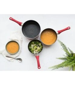 LIVOO Set Van 3 Kookpotten Met Steenlook -Huishoudelijke Producten Winkel 183940a2bec0480d82430c40a8c7f4ce