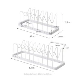 Yamazaki Extendable Pot Lid & Pan Holder - Tower - White -Huishoudelijke Producten Winkel 1896d61c806c416d88651df7cbaf5fd5