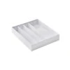 Yamazaki Extendable Diagonal Cutlery Tray - Tower - White