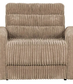 BePureHome Date Fauteuil - Grove Ribstof - Travertin - 78x103x99