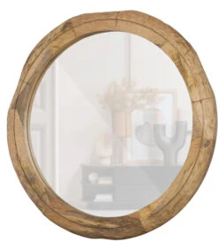Exclusive Rion Ronde Spiegel - Mangohout - Natural - 4x101x101 -Huishoudelijke Producten Winkel 1e7bd6fbe8944338b2288f9ac9f70a10
