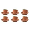 Palmer Koffiekop En Schotel Colors 14 Cl 12 Cm Oranje Porselein 6 Stuk(s)