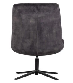 WOOOD Job Draaifauteuil - Velvet - Antraciet - 101x70x85 -Huishoudelijke Producten Winkel 24804cf9402e49bdb6804fba7a4c6af8