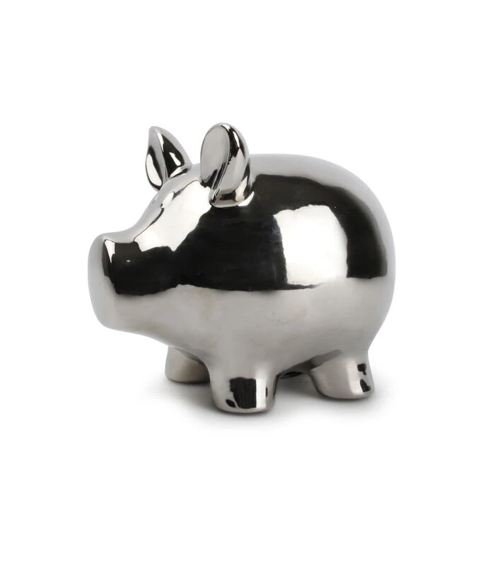 Spaarpot Zilver Oink 2 Spaarpot Zilver Oink - Afbeelding 2