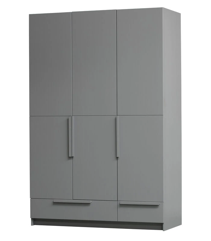 WOOOD Pure Kast 3-Deurs - Grenen - Betongrijs - 215x142x60 2 WOOOD Pure Kast 3-Deurs - Grenen - Betongrijs - 215x142x60 - Afbeelding 2