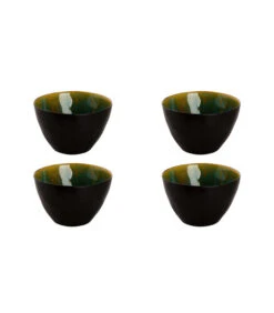 Palmer Schaal Lotus 15 Cm 1 L Turquoise Stoneware 4 Stuk(s)