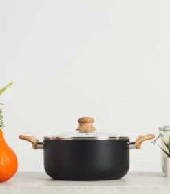 LIVOO Kookpot Steen- En Houtlook 28 Cm -Huishoudelijke Producten Winkel 2890310c3b354ff39a96f09173d73f73