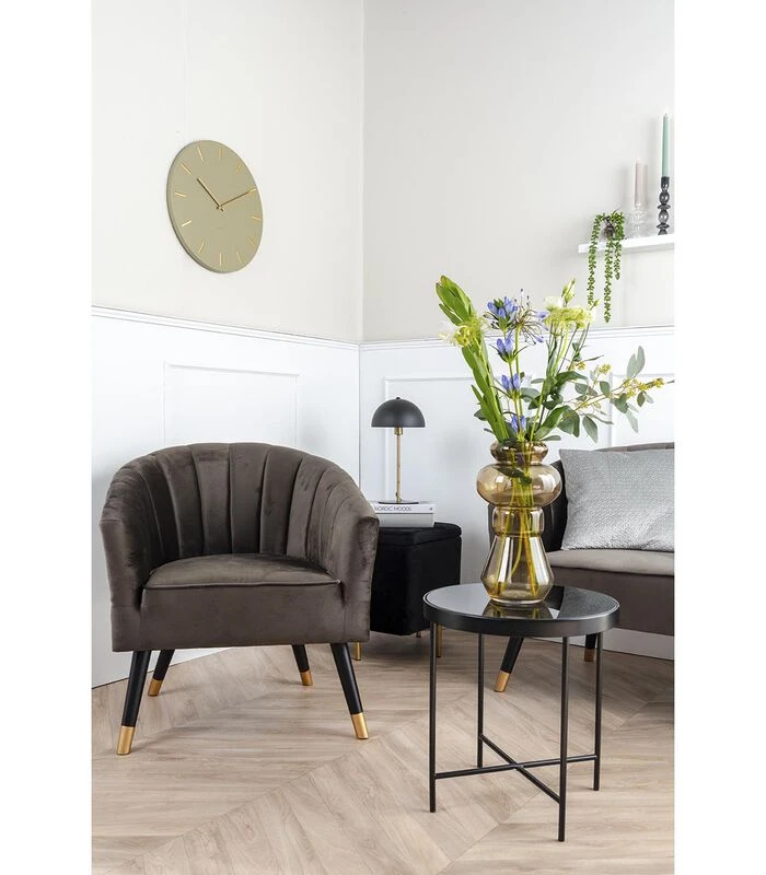 Leitmotiv Stoel Royal - Velvet Taupe Groen - 70x71x80cm 2 Leitmotiv Stoel Royal - Velvet Taupe Groen - 70x71x80cm - Afbeelding 2