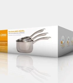 LIVOO Set Van 3 Pannen -Huishoudelijke Producten Winkel 2c2a295889c24302a6f38d678a7664af