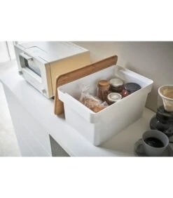 Yamazaki Bread Case With Knife Holder - Tower - White -Huishoudelijke Producten Winkel 2c982b5a9c3e4bb7b699c856b6598209