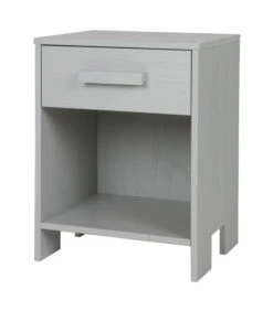 WOOOD Dennis Nachtkastje - Grenen Geborsteld - Betongrijs - 52x39x36 -Huishoudelijke Producten Winkel 2eca293ebc0243aab986015d5dd77b74