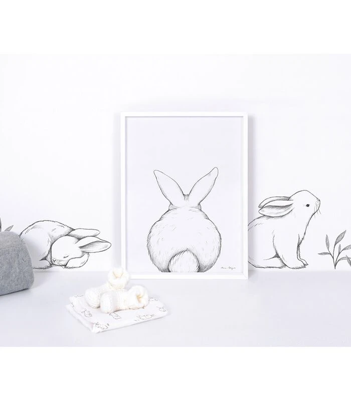 BUNNY - Kinderposter - Terug Konijn 5 BUNNY - Kinderposter - Terug Konijn - Afbeelding 5