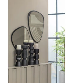 Midi Kandelaar - Mangohout - Zwart - 41x11x11 -Huishoudelijke Producten Winkel 34fccf065f4c4edaae0748e301e79418