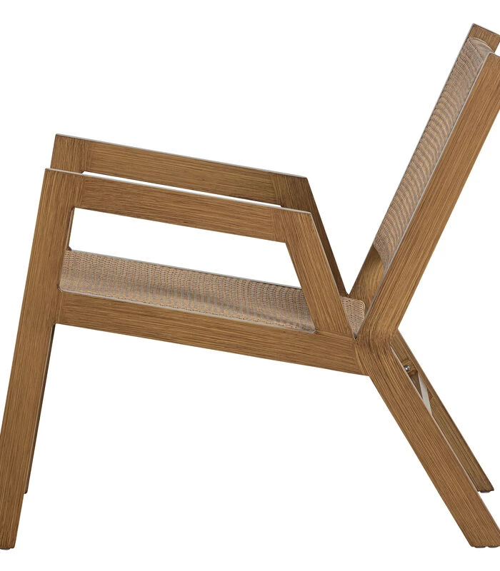 WOOOD PEM FAUTEUIL MET ARMLEUNING ALUMINIUM NATUREL 4 WOOOD PEM FAUTEUIL MET ARMLEUNING ALUMINIUM NATUREL - Afbeelding 4