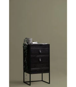 WOOOD Zola Nachtkastje Incl. Lade En Deur - Grenen - Zwart - 74x40x35 -Huishoudelijke Producten Winkel 378c24d3832b41289ab1ad1dbf38bdab