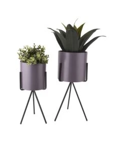 PRESENT TIME Bloempot Set Pedestal XL - Paars - Ø23+Ø20 Cm -Huishoudelijke Producten Winkel 3aec8d54b815414380c058a717c8f732
