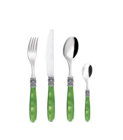 Bestekset Mona Lisa 18/10 24-delig Groen Zilver 6-persoons