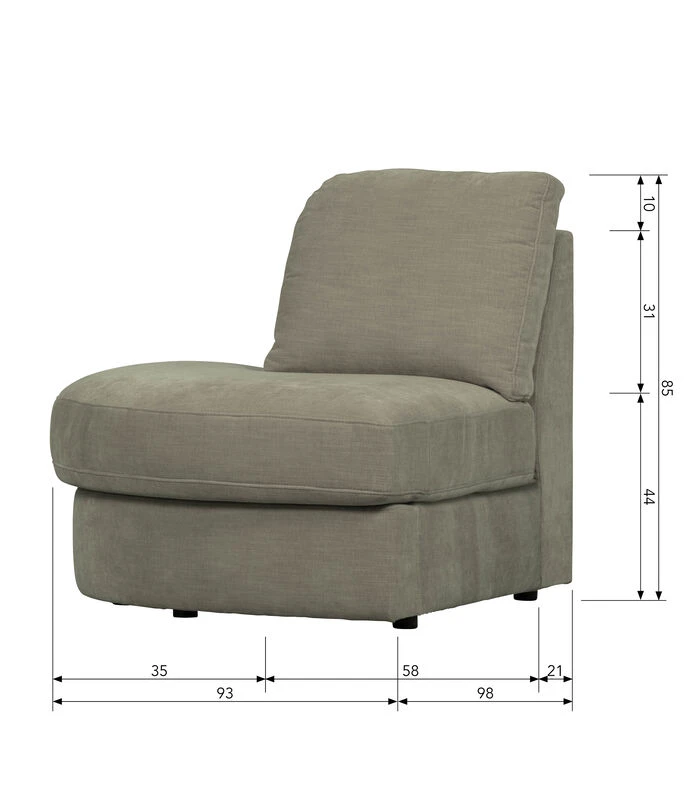 VTwonen Family 1-Zits Element Ronde Hoek Links - Grijs - 85x93x98 3 VTwonen Family 1-Zits Element Ronde Hoek Links - Grijs - 85x93x98 - Afbeelding 3