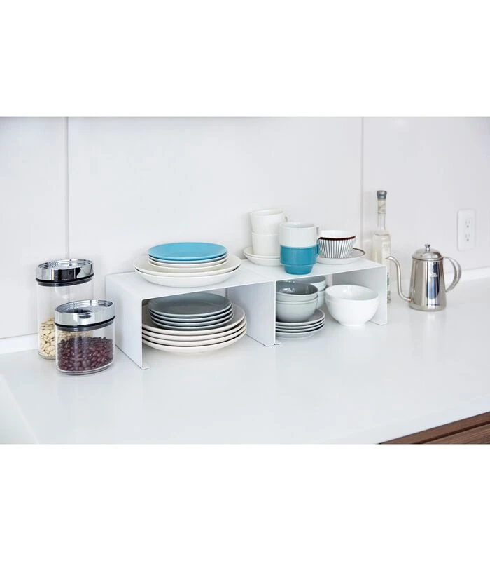 Yamazaki Stackable Kitchen Rack - Tower - White 2 Yamazaki Stackable Kitchen Rack - Tower - White - Afbeelding 2