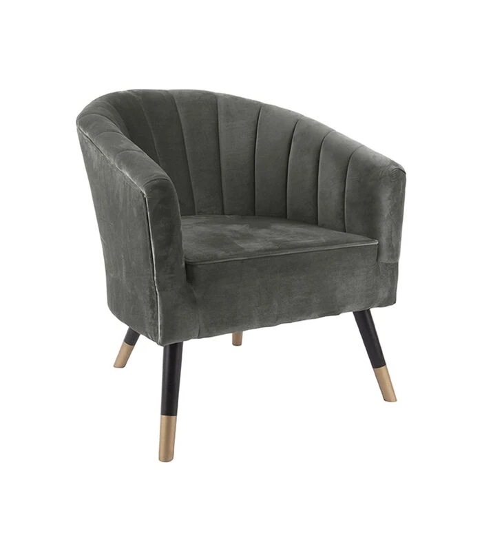 Leitmotiv Stoel Royal - Velvet Taupe Groen - 70x71x80cm 4 Leitmotiv Stoel Royal - Velvet Taupe Groen - 70x71x80cm - Afbeelding 4