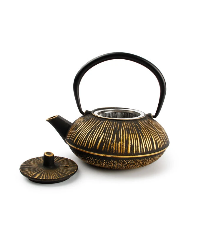 Theepot 50cl Strepen Goud/Zwart My Tea 2 Theepot 50cl Strepen Goud/Zwart My Tea - Afbeelding 2