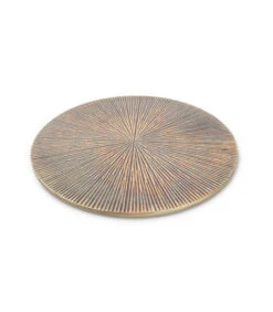 Onderzetter 20cm Geribbeld Goud Charm