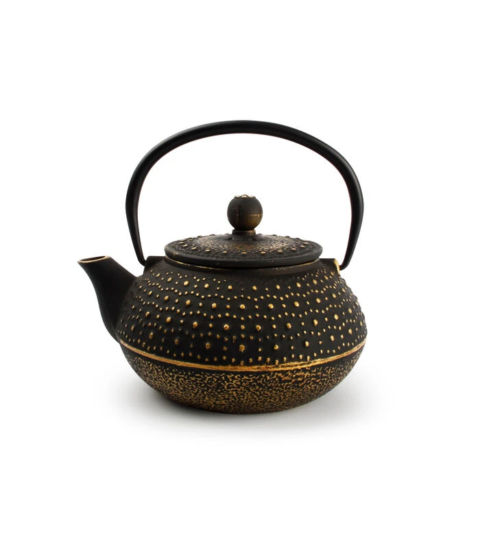 Theepot 80cl Stippen Goud/Zwart My Tea 1 Theepot 80cl Stippen Goud/Zwart My Tea