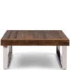 Salontafel Industrieel - Washington Table - 90x90 Cm - Zilver
