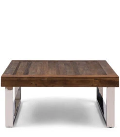 Salontafel Industrieel - Washington Table - 90x90 Cm - Zilver