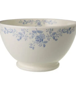 Schaal Op Voet 22,5cm Met Décor - Fleurs Bleues