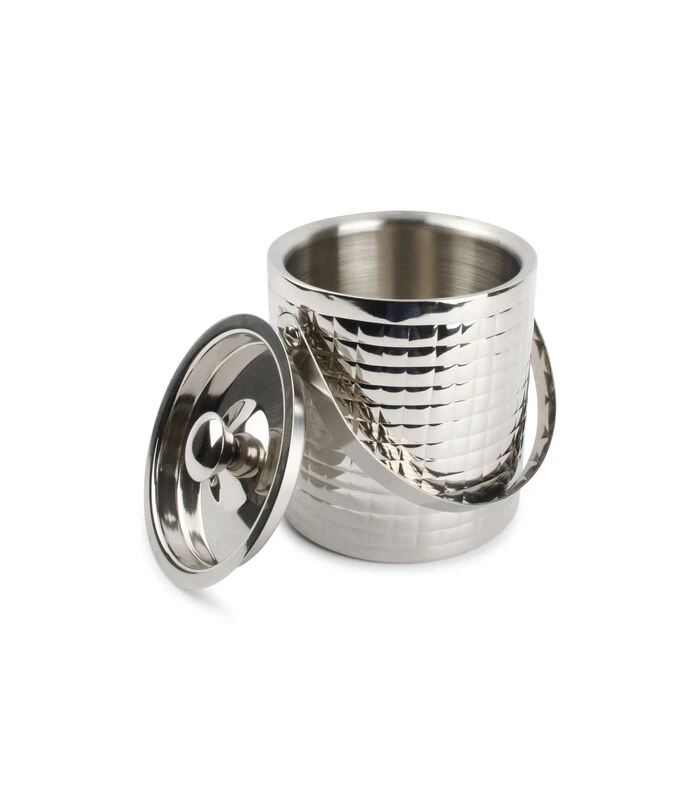 Ijsemmer 15xH16cm Patroon Zilver Bar 2 Ijsemmer 15xH16cm Patroon Zilver Bar - Afbeelding 2