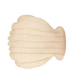 Drijvende XL-buitenpoef Schelpvorm Raffia-effect