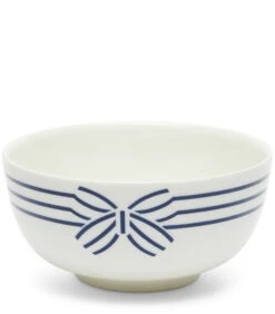Kom, Ontbijtkom, Schaaltje Strepen Met Strik - Shoreline - Blauw/ Wit