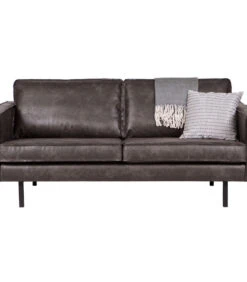 BePureHome Rodeo Bank 2-Zits - Recycle Leer - Zwart - 85x190x86 -Huishoudelijke Producten Winkel 4de4d9d602944750b06d462541bbe698