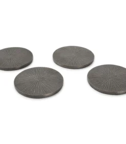 Glasonderzetter 10cm Geribbeld Zwart Charm - Set/4 -Huishoudelijke Producten Winkel 4e60f956e2554e5c86a79ea6006a69b3