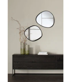 Spiegel Amal - Glas/MDF - Zwart - 63x52x1 -Huishoudelijke Producten Winkel 4e752b80a9d846d8a3f0643577f3da23