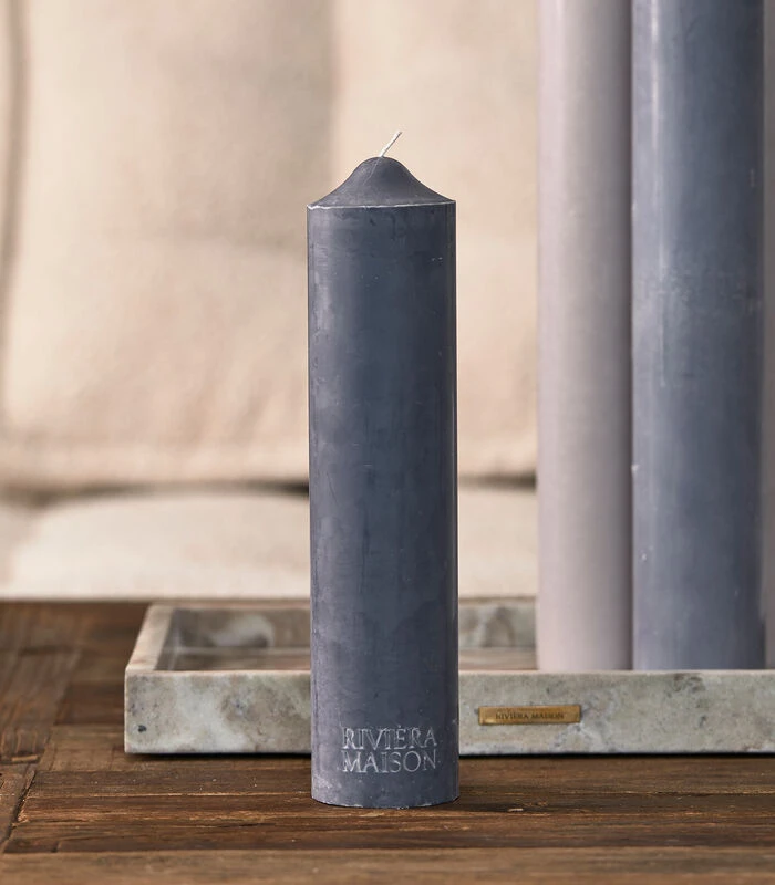 Stompkaars RM Rustic Blauw - 7x30 Cm 2 Stompkaars RM Rustic Blauw - 7x30 Cm - Afbeelding 2